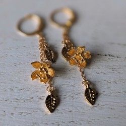 boucles d'oreilles fleurs...