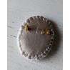 Broche brodée Luna