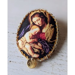 Broche brodée Hortense