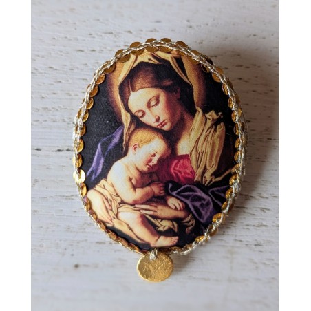 Broche brodée Hortense