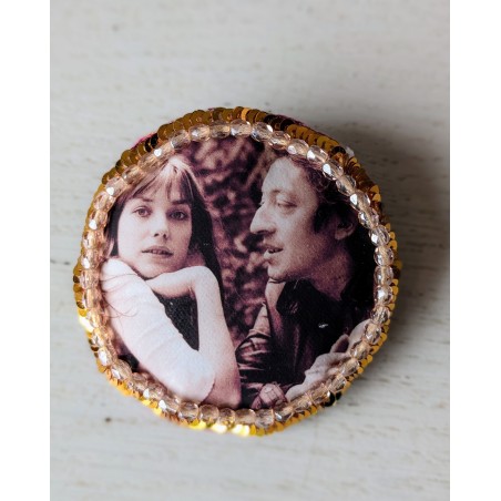 Broche brodée Jane & Serge