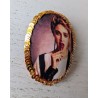 Broche brodée Madonna