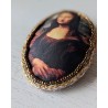 Broche brodée Mona Lisa