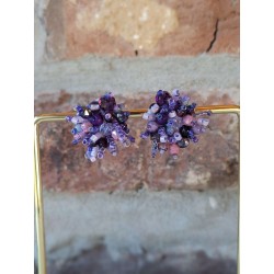 Boucles d'oreilles feu d'artifice violet