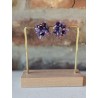 Boucles d'oreilles feu d'artifice violet