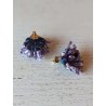 Boucles d'oreilles feu d'artifice violet