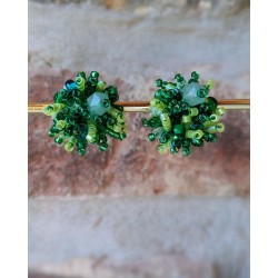 Boucles d'oreilles feu d'artifice vert