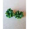 Boucles d'oreilles feu d'artifice vert