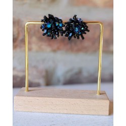 Boucles d'oreilles feu d'artifice noir