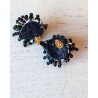 Boucles d'oreilles feu d'artifice noir