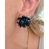 Boucles d'oreilles feu d'artifice noir