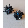 Boucles d'oreilles feu d'artifice noir