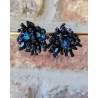 Boucles d'oreilles feu d'artifice noir