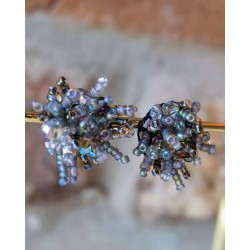 Boucles d'oreilles feu d'artifice vitrail