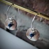 Boucles d'oreilles minimalistes en argent et cristal Swarovski