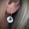 Boucles d'oreilles minimalistes en argent et cristal Swarovski