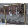 Boucles d'oreilles fleur en argent