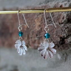 Boucles d'oreilles fleur en...