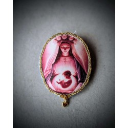 Broche brodée Aurore