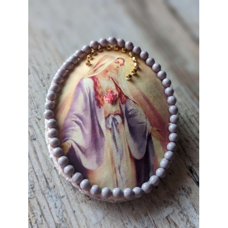 Broche Ave Maria lilas