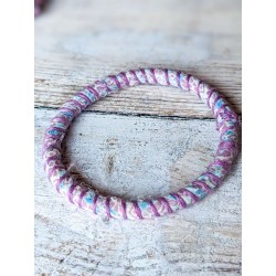 bracelet jonc en soie tons...