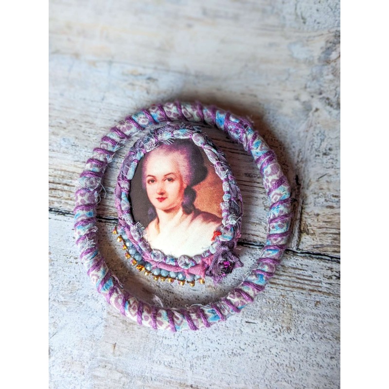 parure broche et bracelet jonc Olympe de Gouges