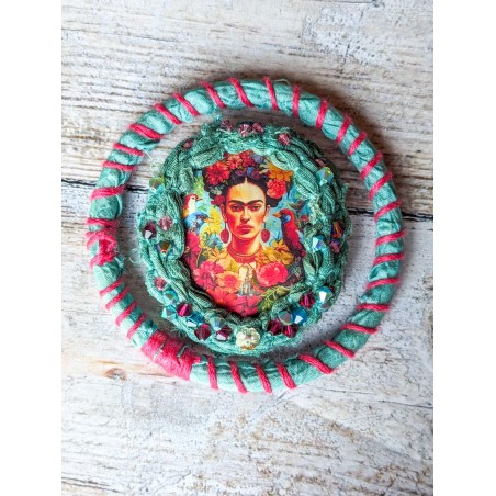 parure broche et bracelet jonc Frida Kahlo