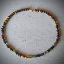 collier Karma céramique et millefiori