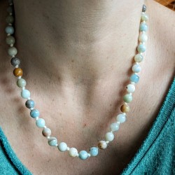 Collier en perles d'amazonite 8 mm